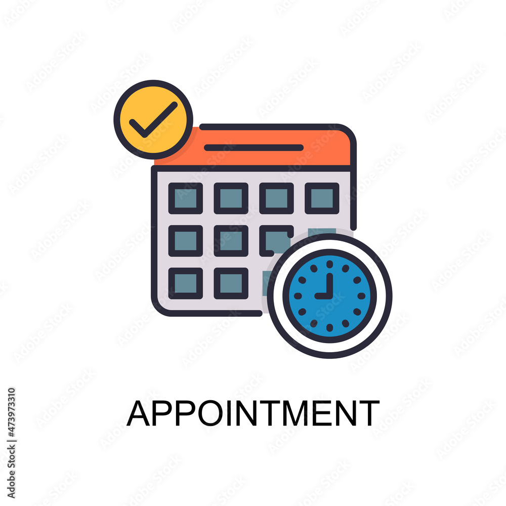 Appointment vector Filled outline Icon Design illustration. Web And Mobile Application Symbol on White background EPS 10 File Appointment vector Filled outline Icon Design illustration. Web And Mobile Application Symbol on White background EPS 10 File