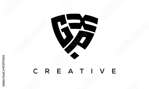 Shield letters GPX creative logo photo