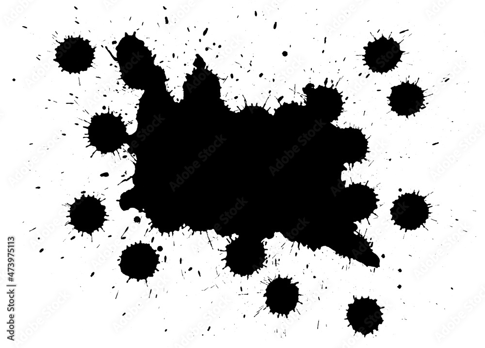 Black Ink Splatter Background
