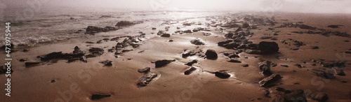 Stitched Panorama - beach walk