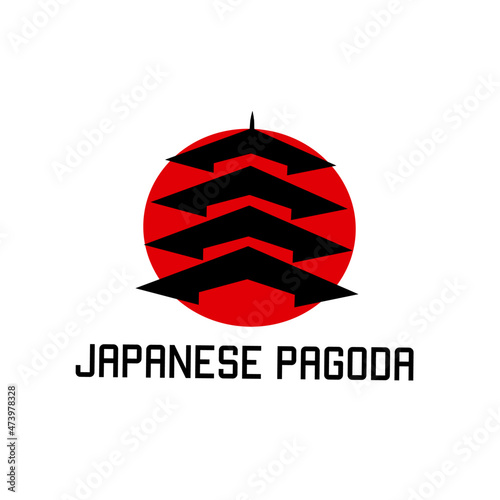 Design logo pagoda Japan
