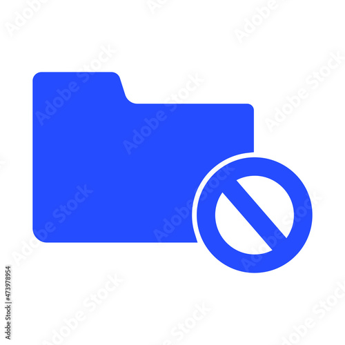 Folder Disable Vector icon which is suitable for commercial work and easily modify or edit it

