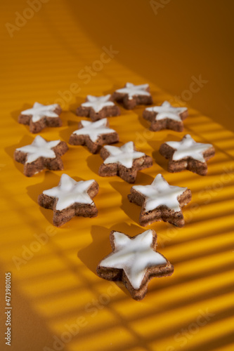 Christmas biscuits closeup