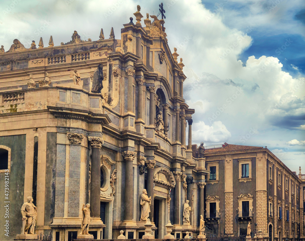 Obraz premium Cathedral of Saint Agata in Catania in Italy