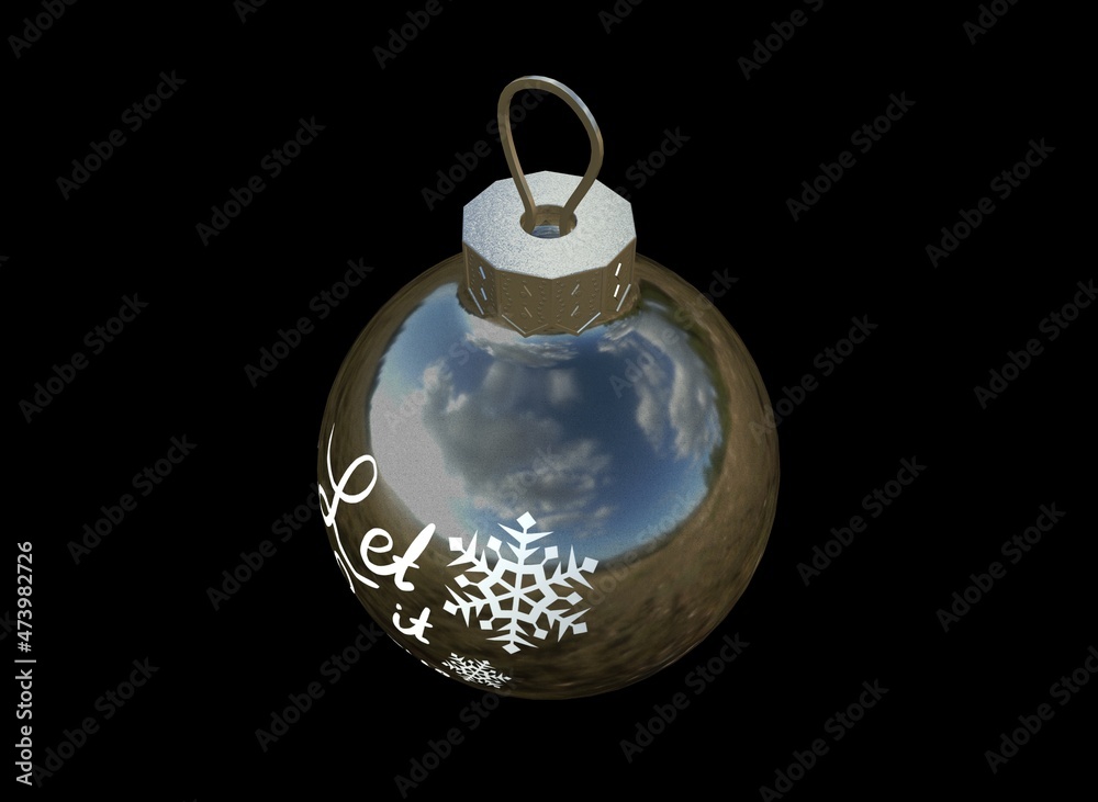 Merry Christmas and Happy New Year toy decoration 3d-rendering