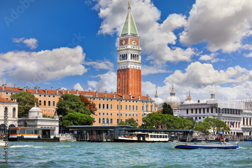Grand Canal St Mark's Campanile Venice Italy Saint square view.