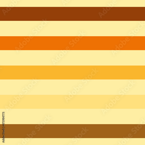 Retro colors horizontal stripes on beige background. Vector seamless pattern