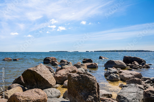 Coastal view and Gulf of Finland, Espoo, Finland