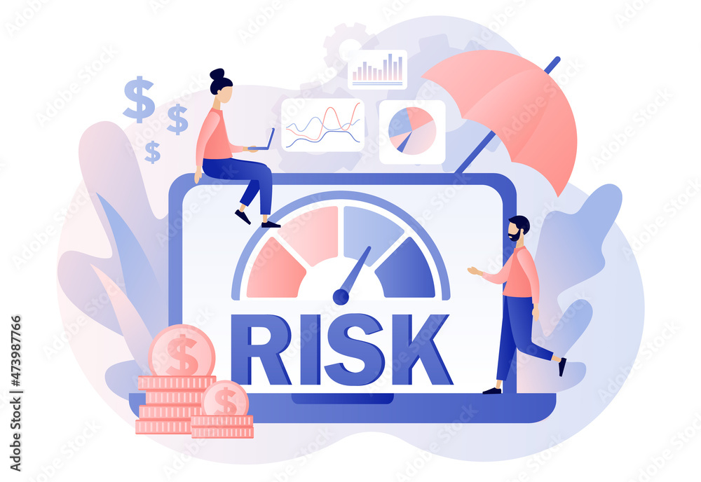 Risk management. Risk assessment online. Business and investment