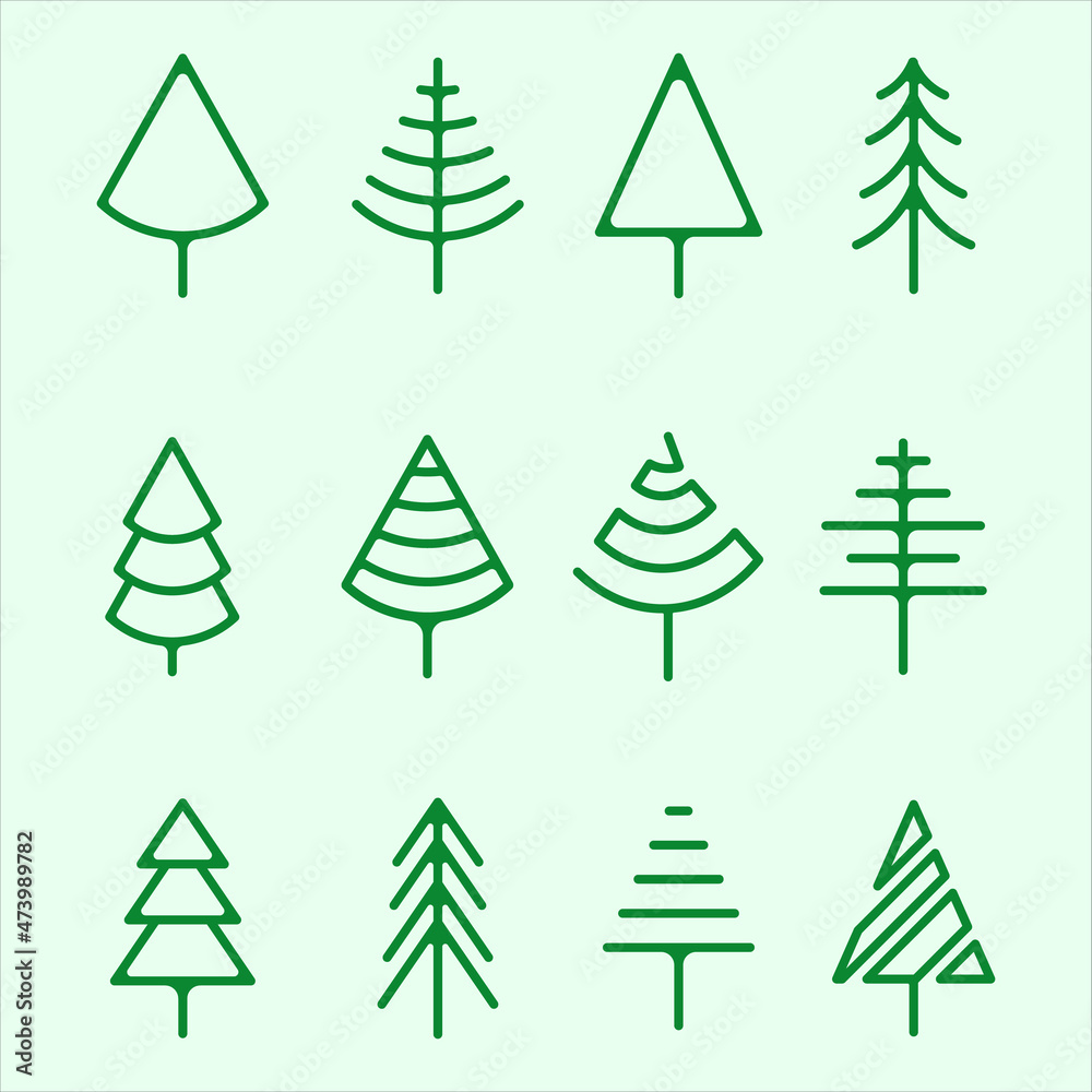 set of pines tree logo line art simple icon isolated vector illustration template graphic design. bundle collection of various minimalist shape pine symbol of nature set of pines tree logo line art simple icon isolated vector illustration template graphic design. bundle collection of various minimalist shape pine symbol of nature
