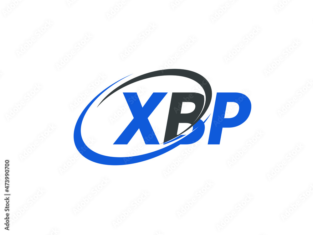 Fototapeta premium XBP letter creative modern elegant swoosh logo design