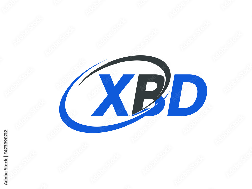 Fototapeta premium XBD letter creative modern elegant swoosh logo design