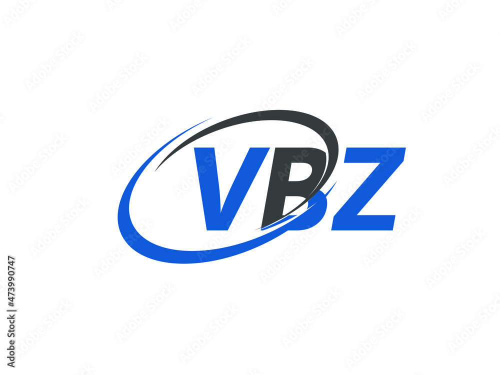 VBZ letter creative modern elegant swoosh logo design