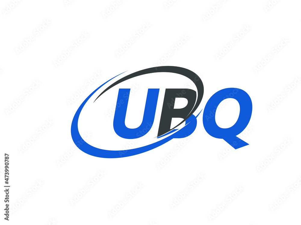 UBQ letter creative modern elegant swoosh logo design UBQ letter creative modern elegant swoosh logo design