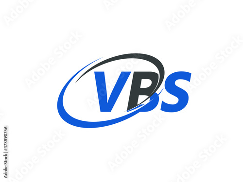 VBS letter creative modern elegant swoosh logo design