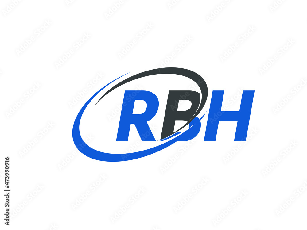 RBH letter creative modern elegant swoosh logo design RBH letter creative modern elegant swoosh logo design