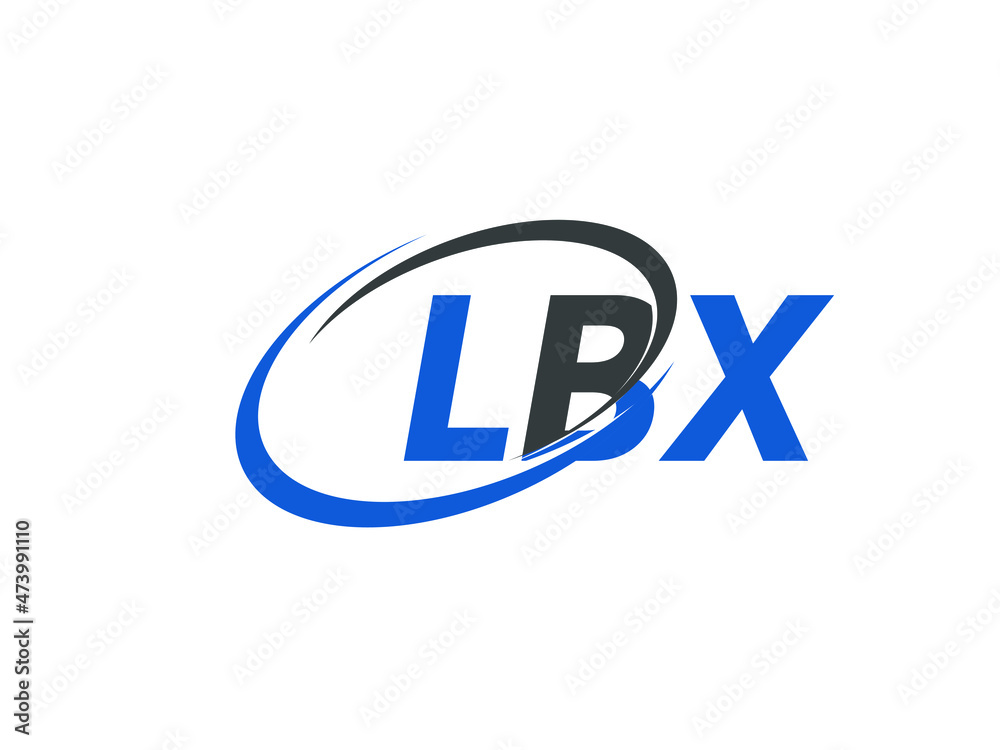 LBX letter creative modern elegant swoosh logo design LBX letter creative modern elegant swoosh logo design