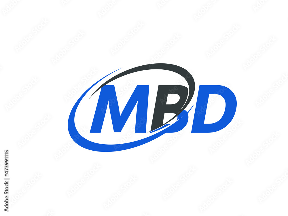 MBD letter creative modern elegant swoosh logo design MBD letter creative modern elegant swoosh logo design