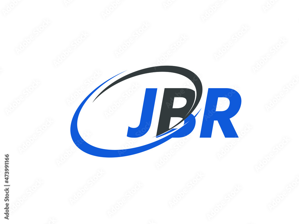 JBR letter creative modern elegant swoosh logo design JBR letter creative modern elegant swoosh logo design