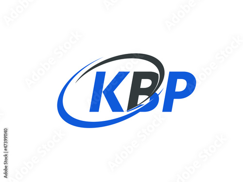 KBP letter creative modern elegant swoosh logo design