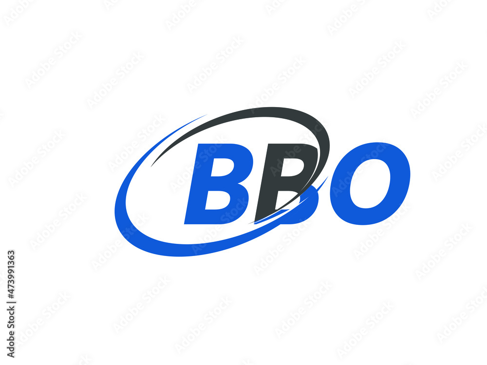 BBO letter creative modern elegant swoosh logo design BBO letter creative modern elegant swoosh logo design