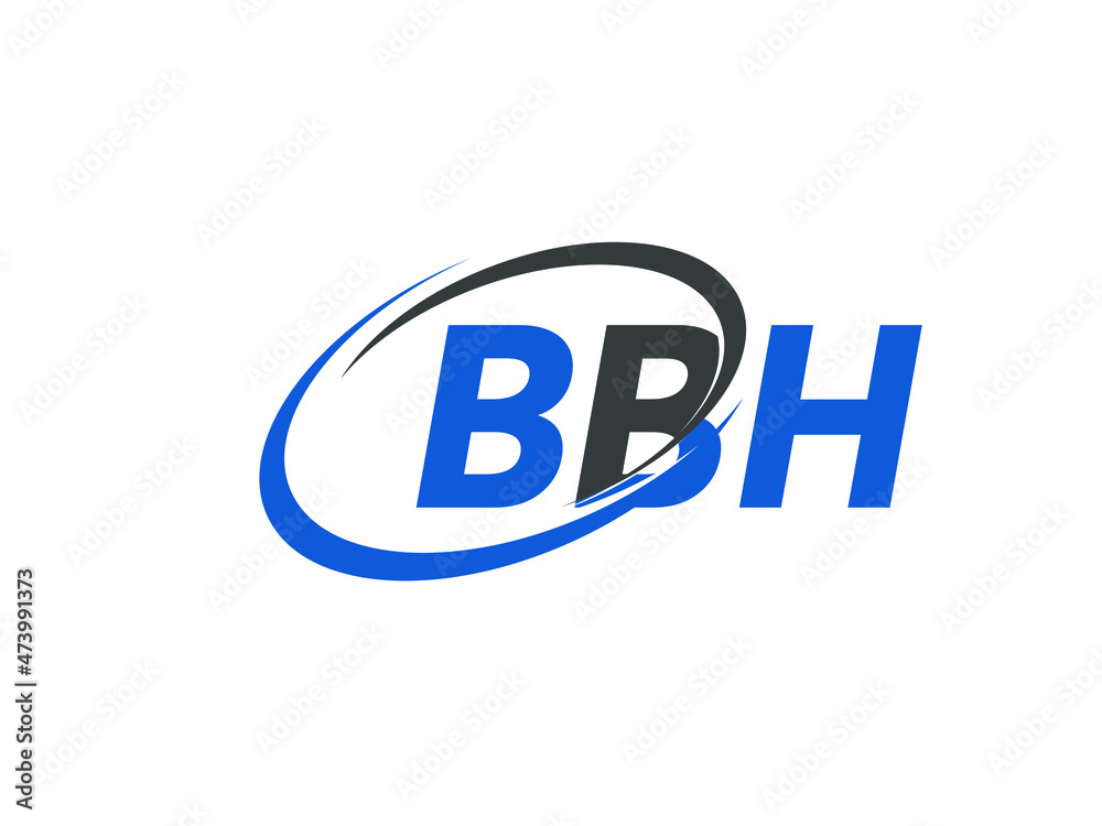 BBH letter creative modern elegant swoosh logo design BBH letter creative modern elegant swoosh logo design