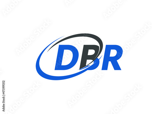 DBR letter creative modern elegant swoosh logo design