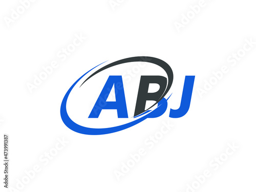 ABJ letter creative modern elegant swoosh logo design