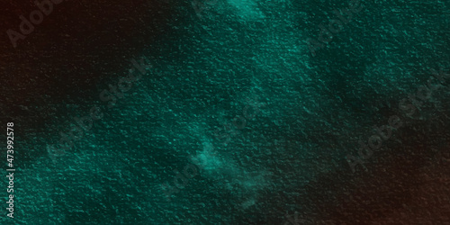 background with water Elegant dark emerald green background with black shadow border and old vintage grunge texture design.