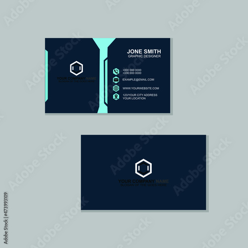 This is a business card design template
