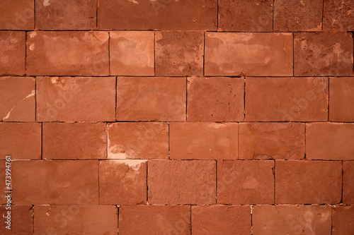 Claystone brick wall photo