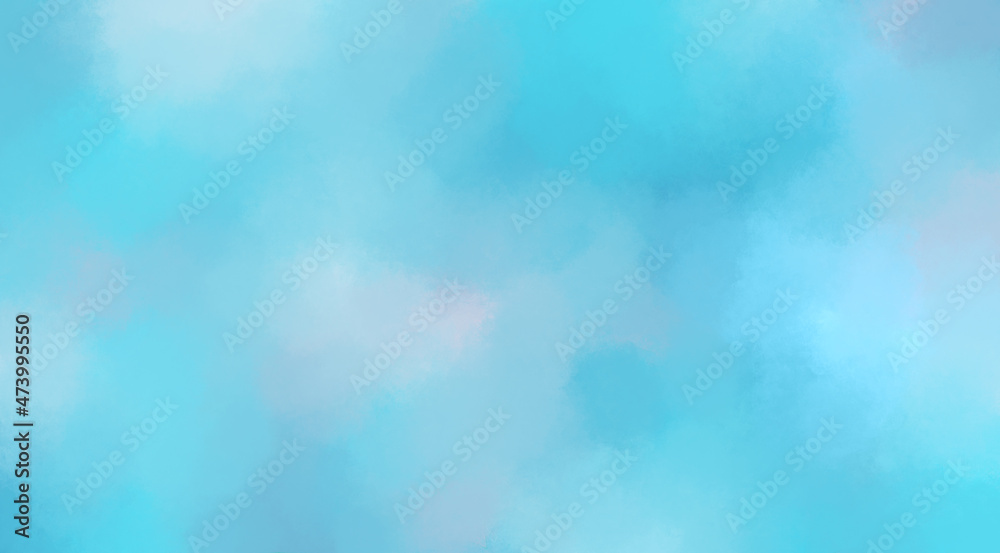 digital abstract drawing in delicate pastel blue colors tones of artistic painting