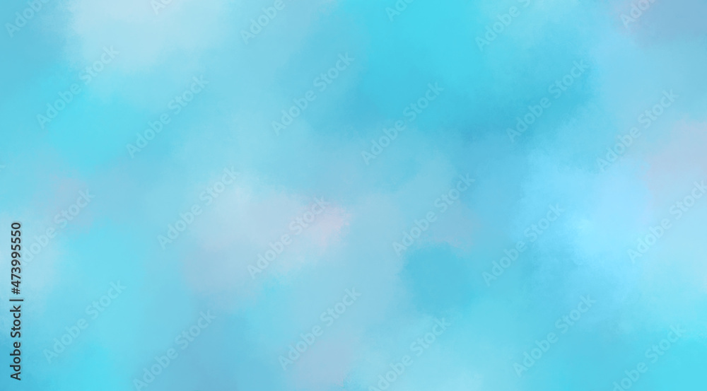 digital abstract drawing in delicate pastel blue colors tones of artistic painting
