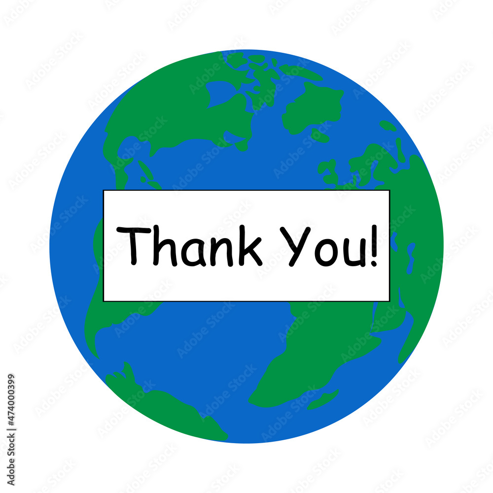 International Thank You Day on the globe.