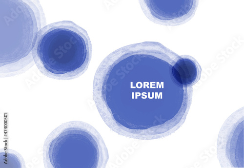 Obraz na plátně Abstract vector background with periwinkle circles on white background