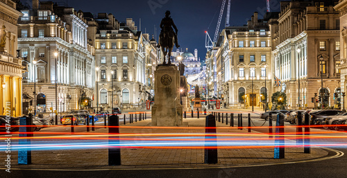 The Waterloo Place at Christmas time in London, England