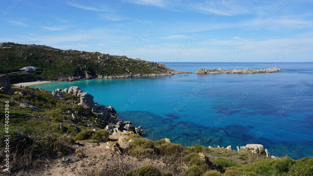 the Spiaggia Rena Bianca in Santa Teresa Gallura, Sardinia, in the month of October the Spiaggia Rena Bianca in Santa Teresa Gallura, Sardinia, in the month of October