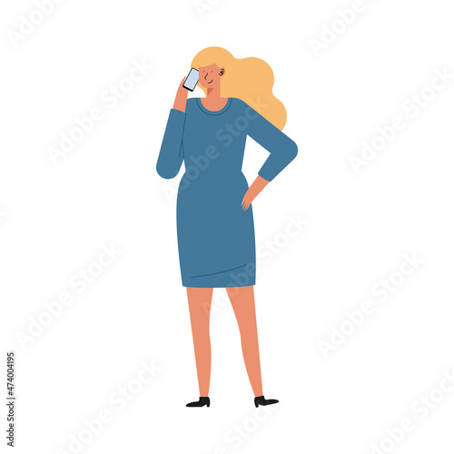 woman calling with cellphone