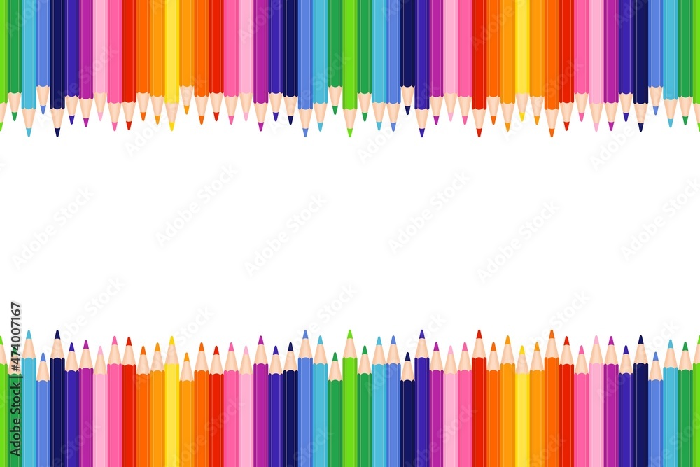 Crayon vector blank banner