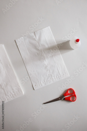 Step-by-step photo instruction. DIY concept. Children's Christmas and New Year's crafts. Step2.