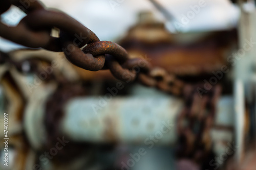 Rusted anchor chain