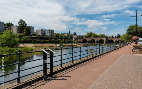 The River Nith at the White Sands in Dumfries, during a summers day in Scotland