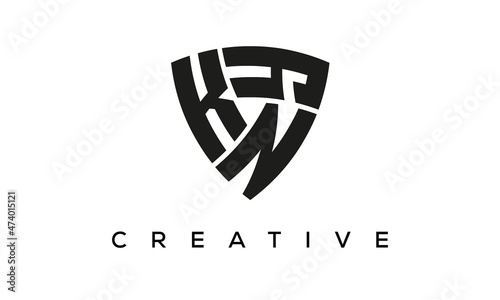 Shield letters KNY creative logo photo