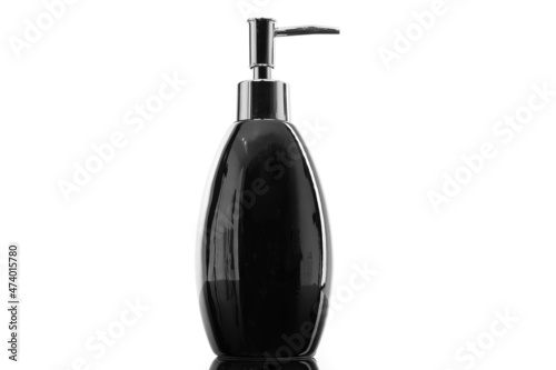 stylish fashionable detergent dispenser black with chrome
