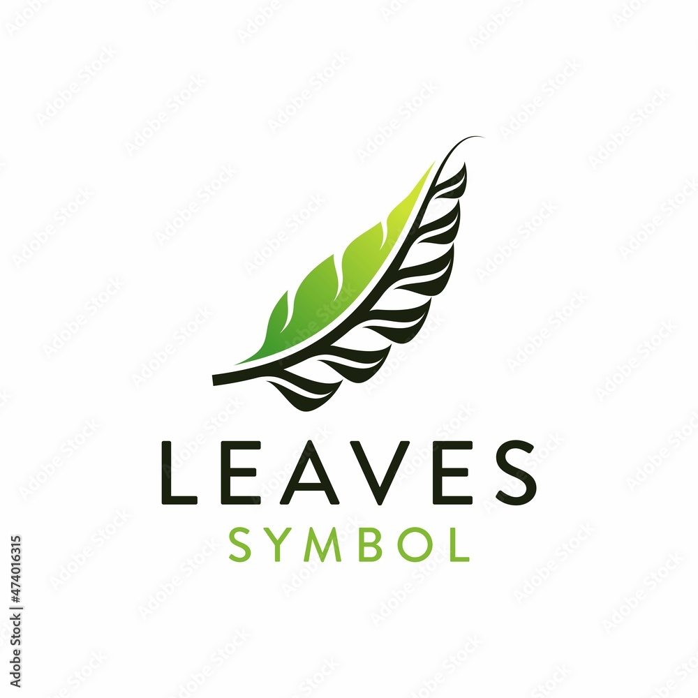Leaf eco organic Logo design vector template