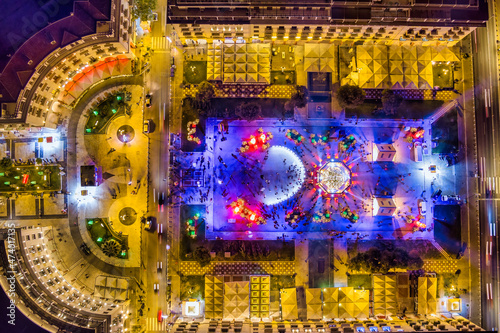 Aristotelous Square in Thessaloniki which was decorated for Christmas photo