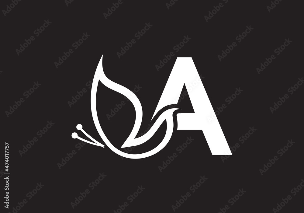 this is a creative letter A add butterfly icon design this is a creative letter A add butterfly icon design
