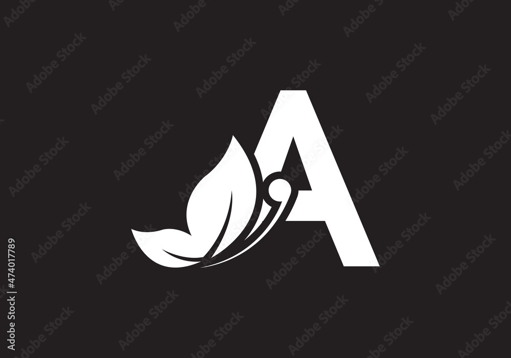 this is a creative letter A add butterfly icon design this is a creative letter A add butterfly icon design