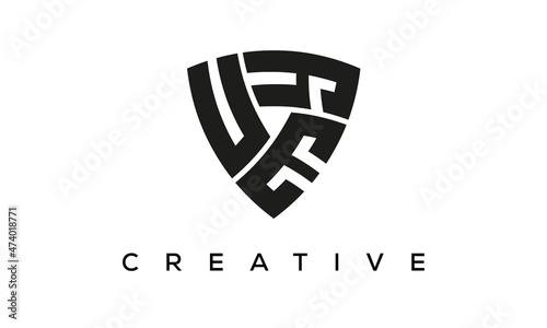 Shield letters UEY creative logo