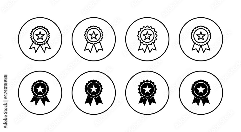 Badge icon set. Awards icon vector. Achieve sign and symbols Badge icon set. Awards icon vector. Achieve sign and symbols